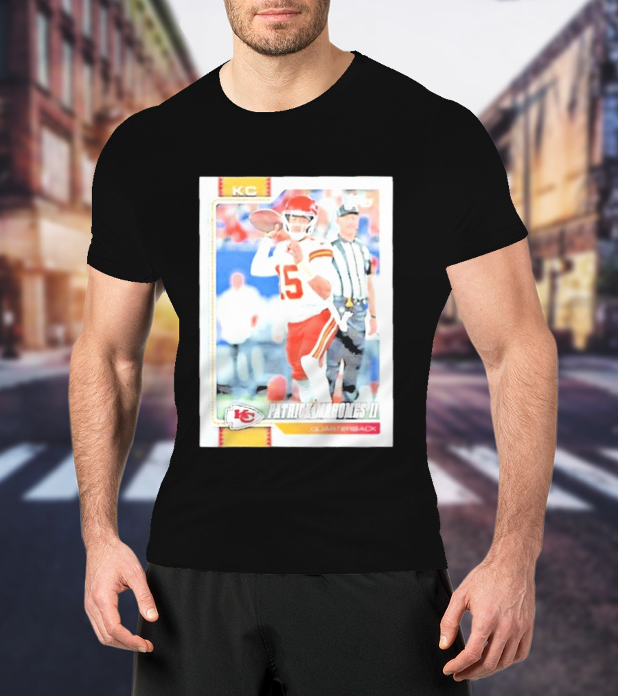 Kansas City Chiefs Patrick Mahomes II 2026 Topps Football Quarterback Trading Card T-Shirt