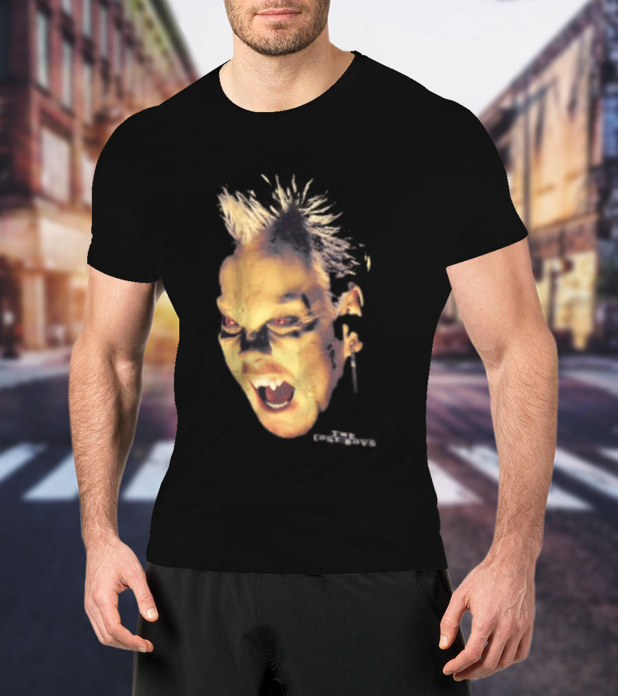 The Lost Boys David Vampire Face Silver Bullet Earring T-Shirt