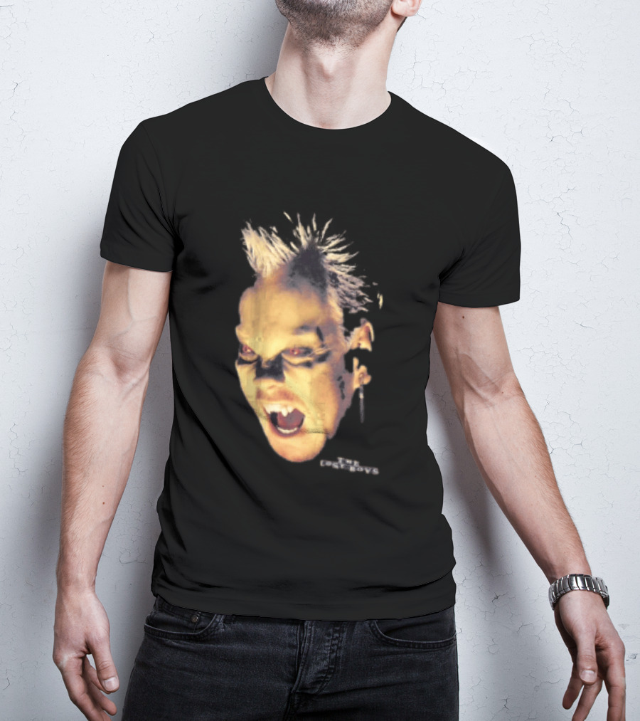 The Lost Boys David Vampire Face Silver Bullet Earring T-Shirt