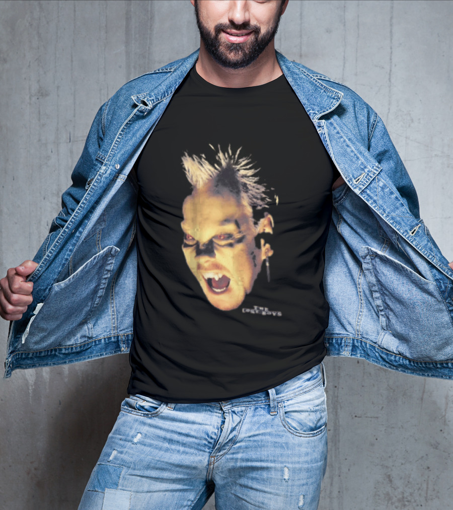 The Lost Boys David Vampire Face Silver Bullet Earring T-Shirt