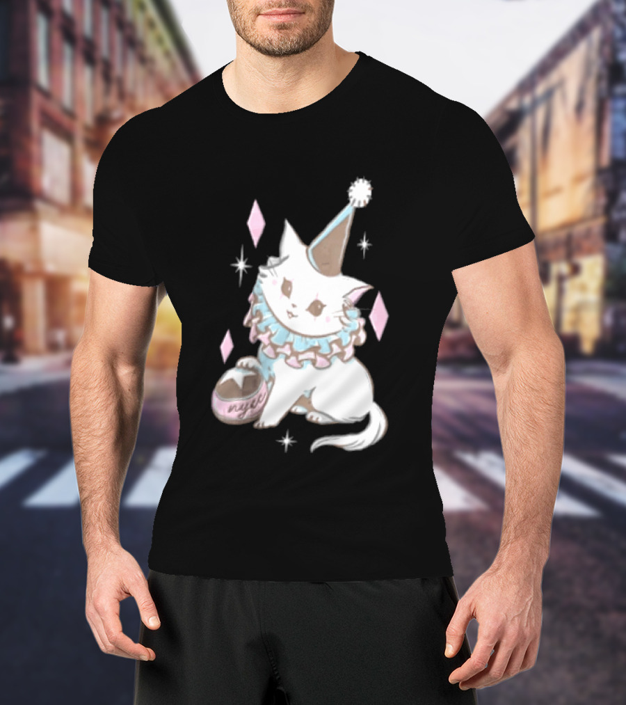 Popverse Superfans NYCC 2026 Mock Neck Cat Clown Nyeee T-Shirt