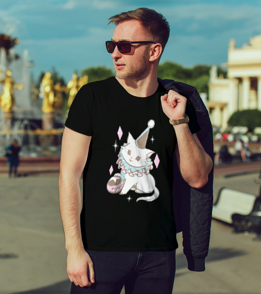 Popverse Superfans NYCC 2026 Mock Neck Cat Clown Nyeee T-Shirt