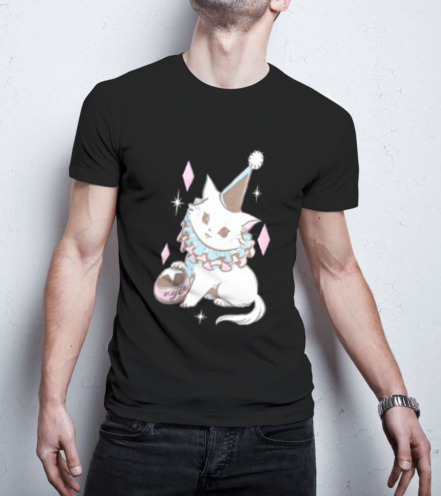Popverse Superfans NYCC 2026 Mock Neck Cat Clown Nyeee T-Shirt