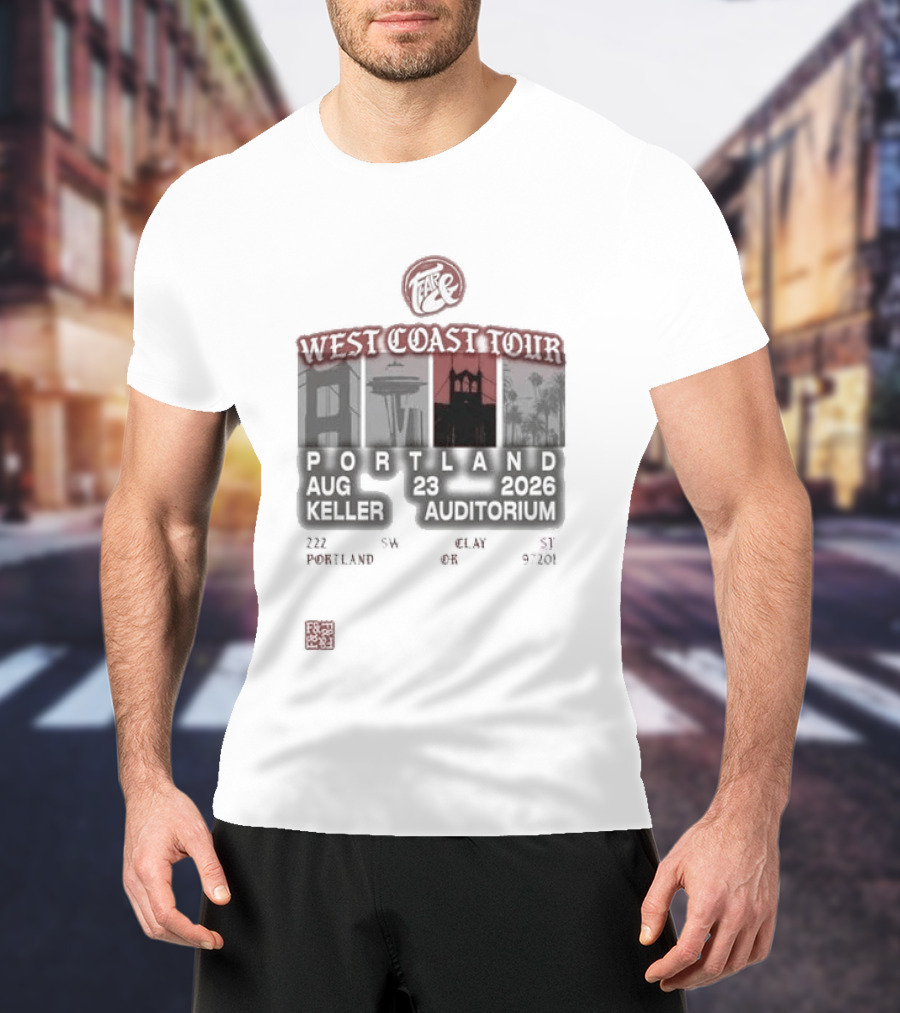 Fearandpod Portland Keller Auditorium August 26 West Coast Tour 2026 T-Shirt