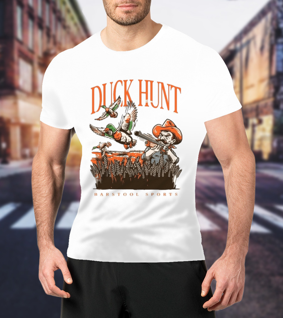 Duck Hunt Barstool Sports Vintage Hunting Scene T-Shirt