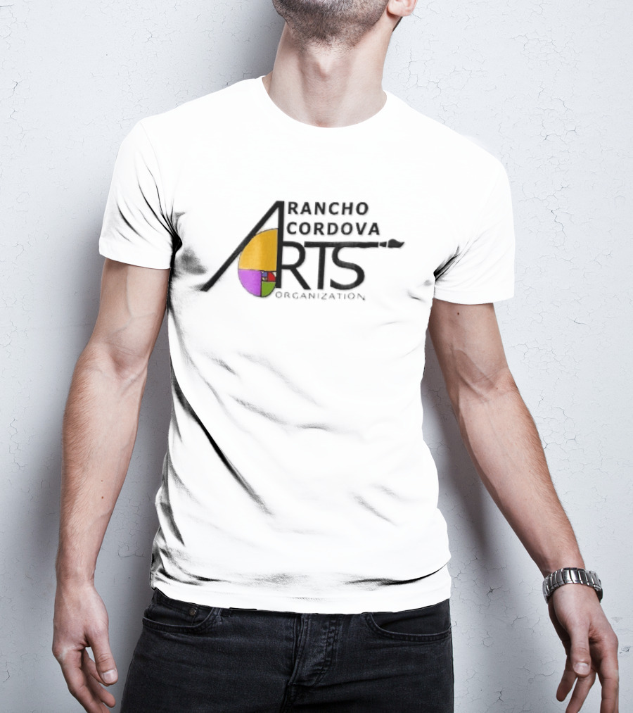 Rancho Cordova Arts Organization Paintbrush Fibonacci Golden Spiral T-Shirt