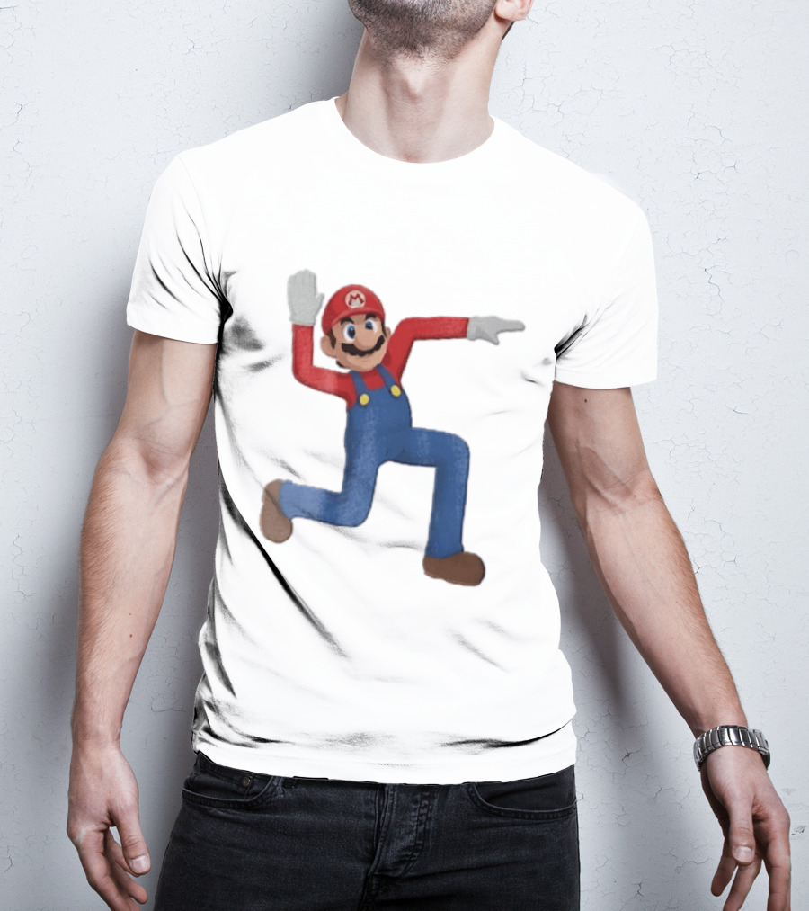 Super Mario Plumber Bent Arms And Legs Pose T-Shirt