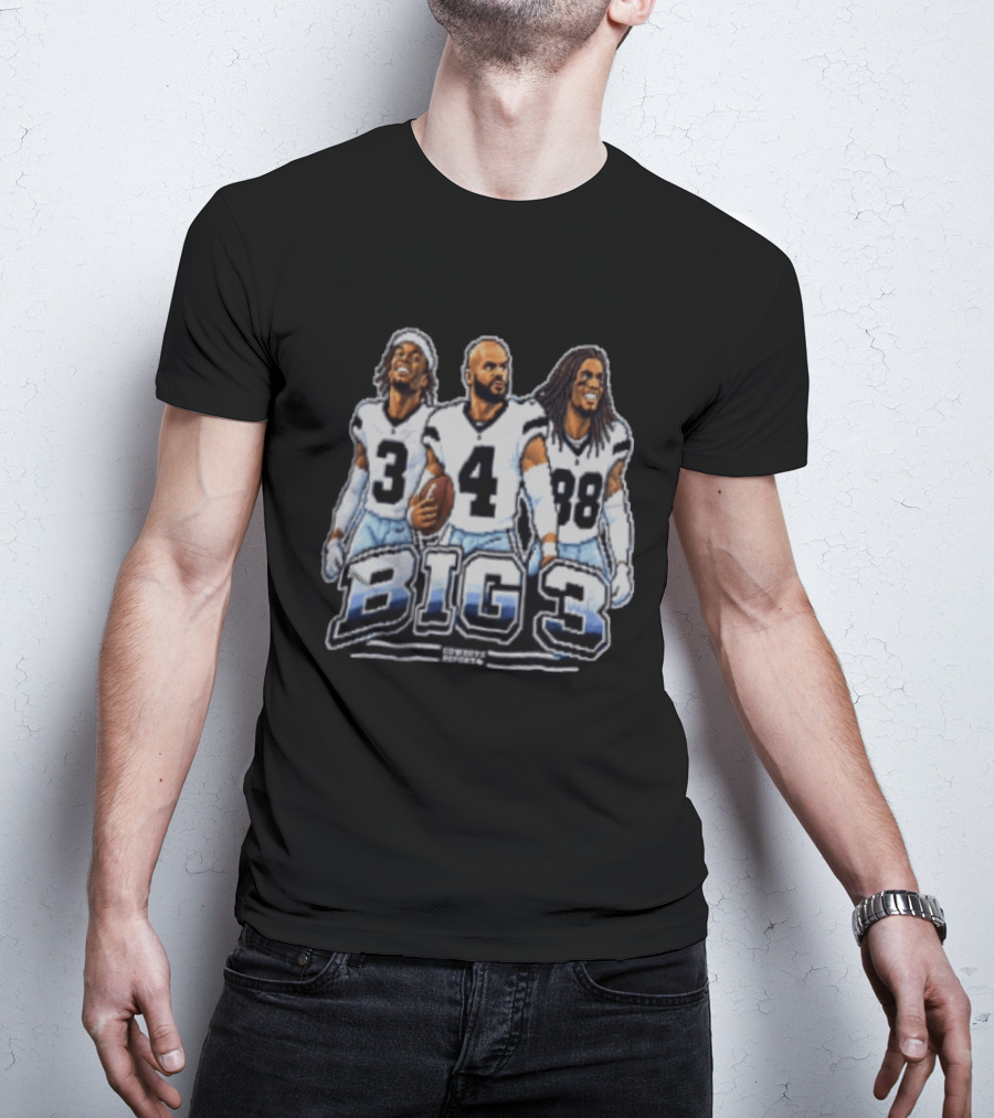 Dallas Cowboys Big 3 3 4 88 Cowboys Report T-Shirt