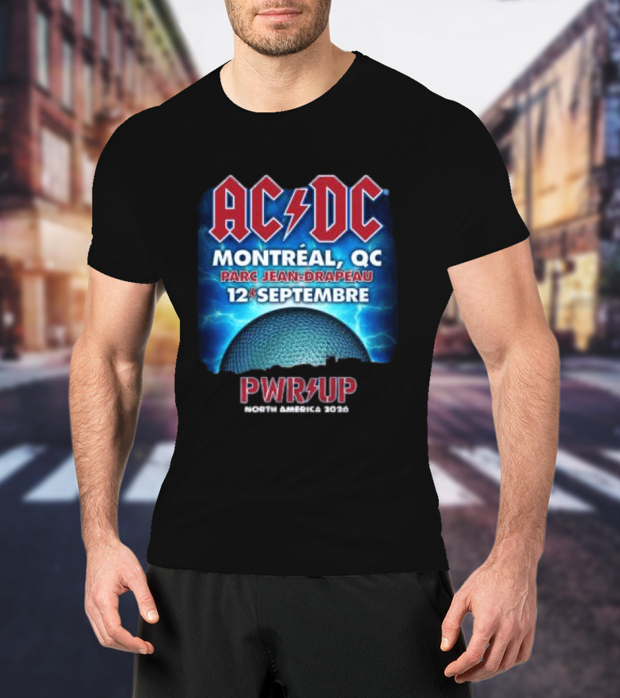 ACDC Montreal QC Parc Jean Drapeau 12 Septembre Pwr Up Tour T-Shirt