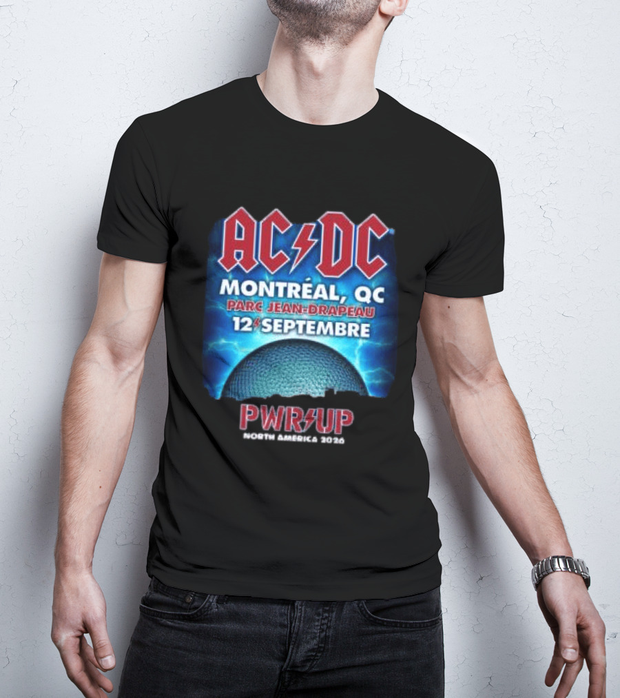 ACDC Montreal QC Parc Jean Drapeau 12 Septembre Pwr Up Tour T-Shirt