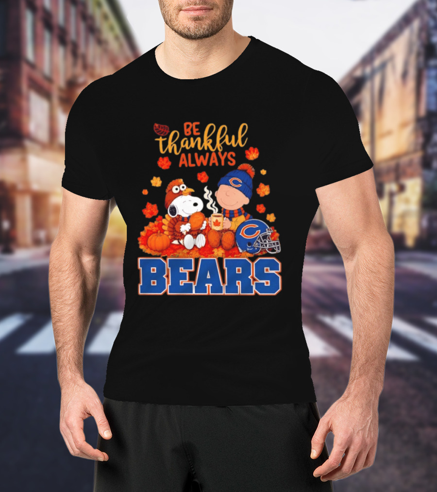Be Thankful Always Snoopy And Charlie Brown Bears T-Shirt