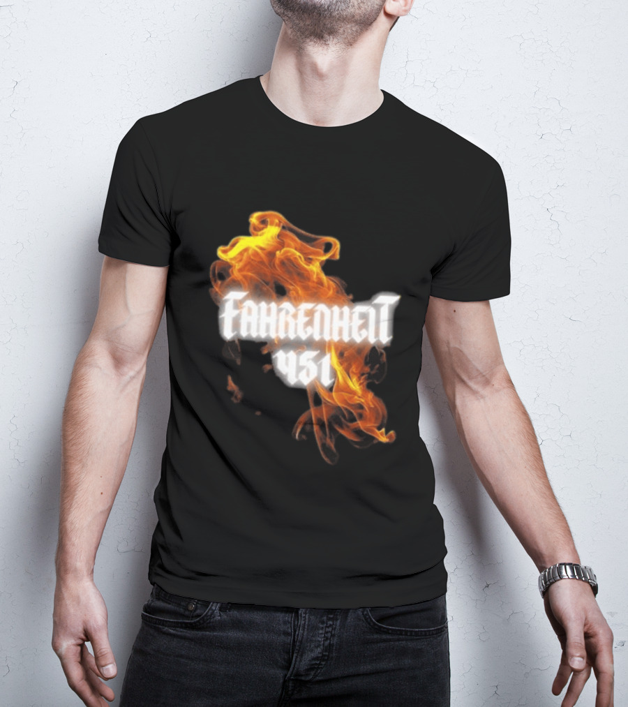Fahrenheit 451 I'm With The Banned Books World Tour 2026 Flames T-Shirt