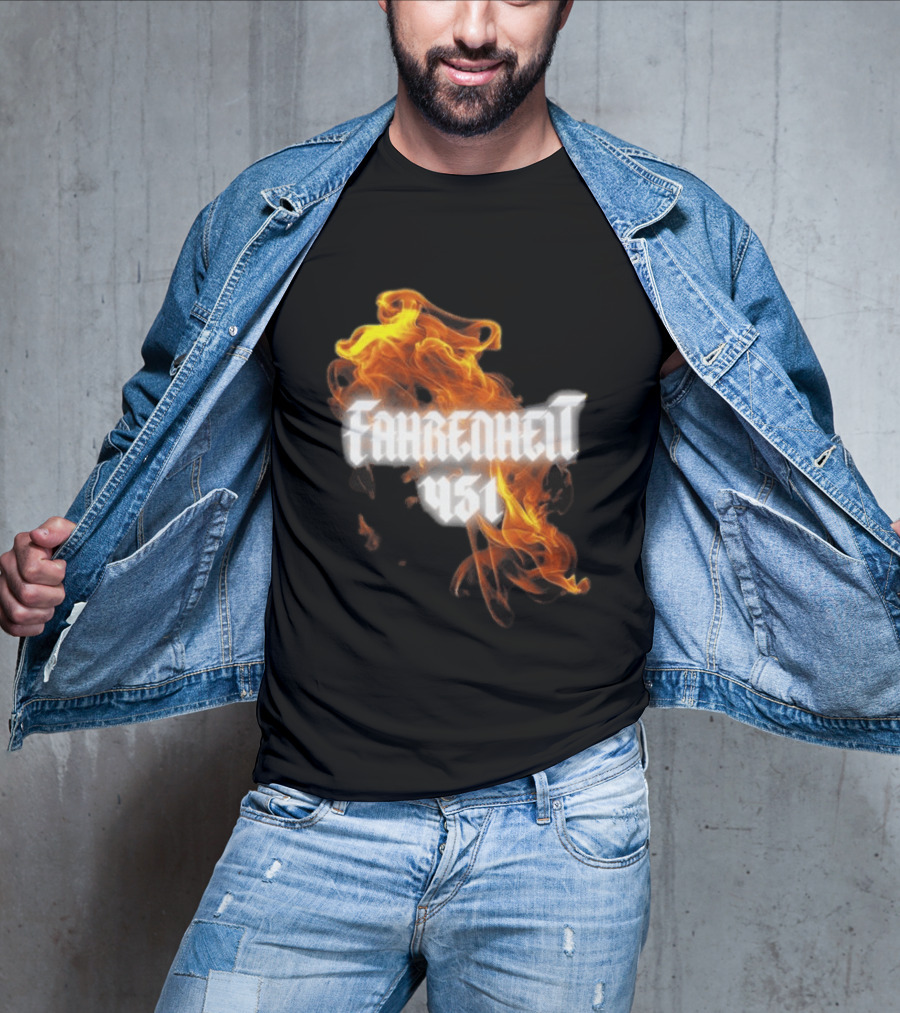 Fahrenheit 451 I'm With The Banned Books World Tour 2026 Flames T-Shirt