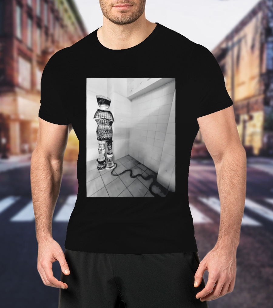 Calgary AeroMexico Airlines Winter Wonderland Robotic Figure In Monochrome Tile Room T-Shirt