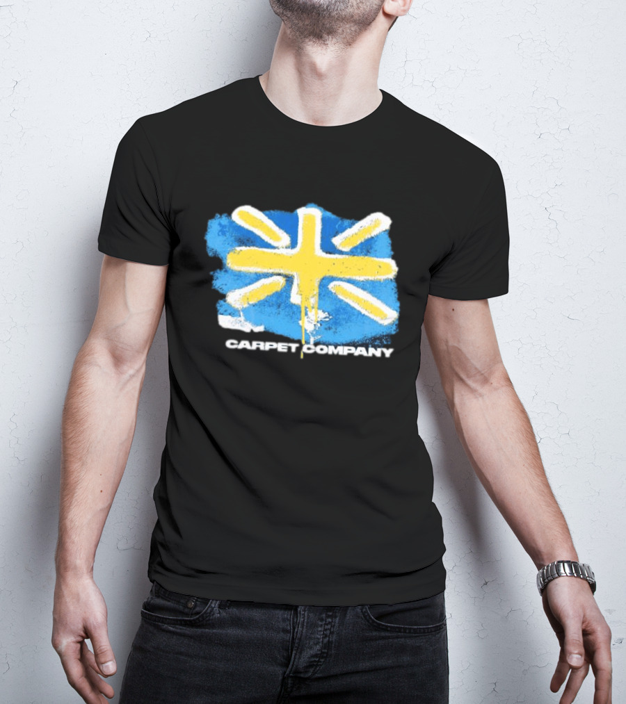 Carpet Company Union Jack Blue Yellow Cross T-Shirt