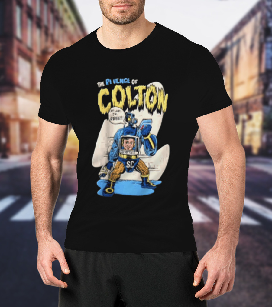 The Revenge Of Colton At Last I Am Free SC Robot Camera Head Video T-Shirt
