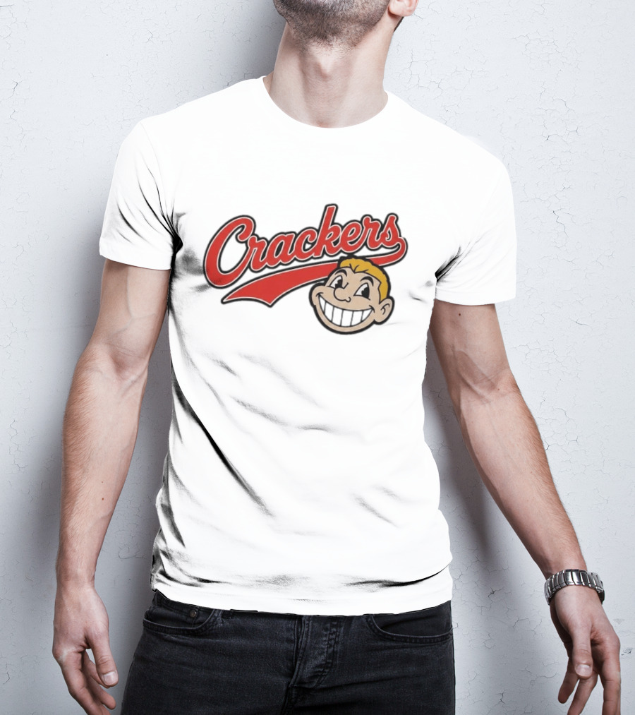 Crackers Logo Vintage Style Cartoon Face T-Shirt