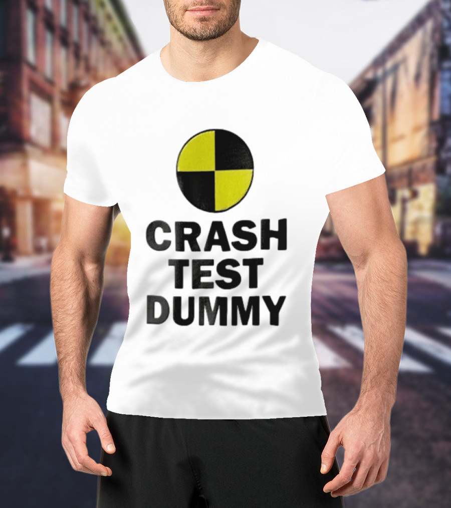Crash Test Dummy Yellow Black Checkerboard Marker T-Shirt