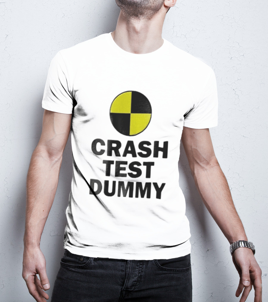 Crash Test Dummy Yellow Black Checkerboard Marker T-Shirt
