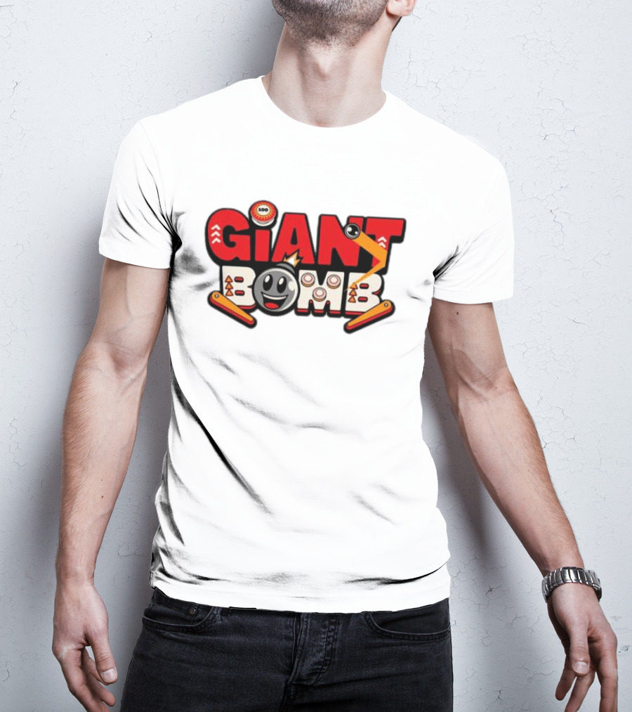 Giant Bomb Pinball Arcade Game Logo Retro Style Hat T-Shirt