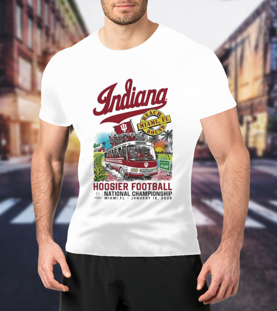 Indiana Hoosiers Football National Championship Beach Bound Miami FL January 2026 T-Shirt