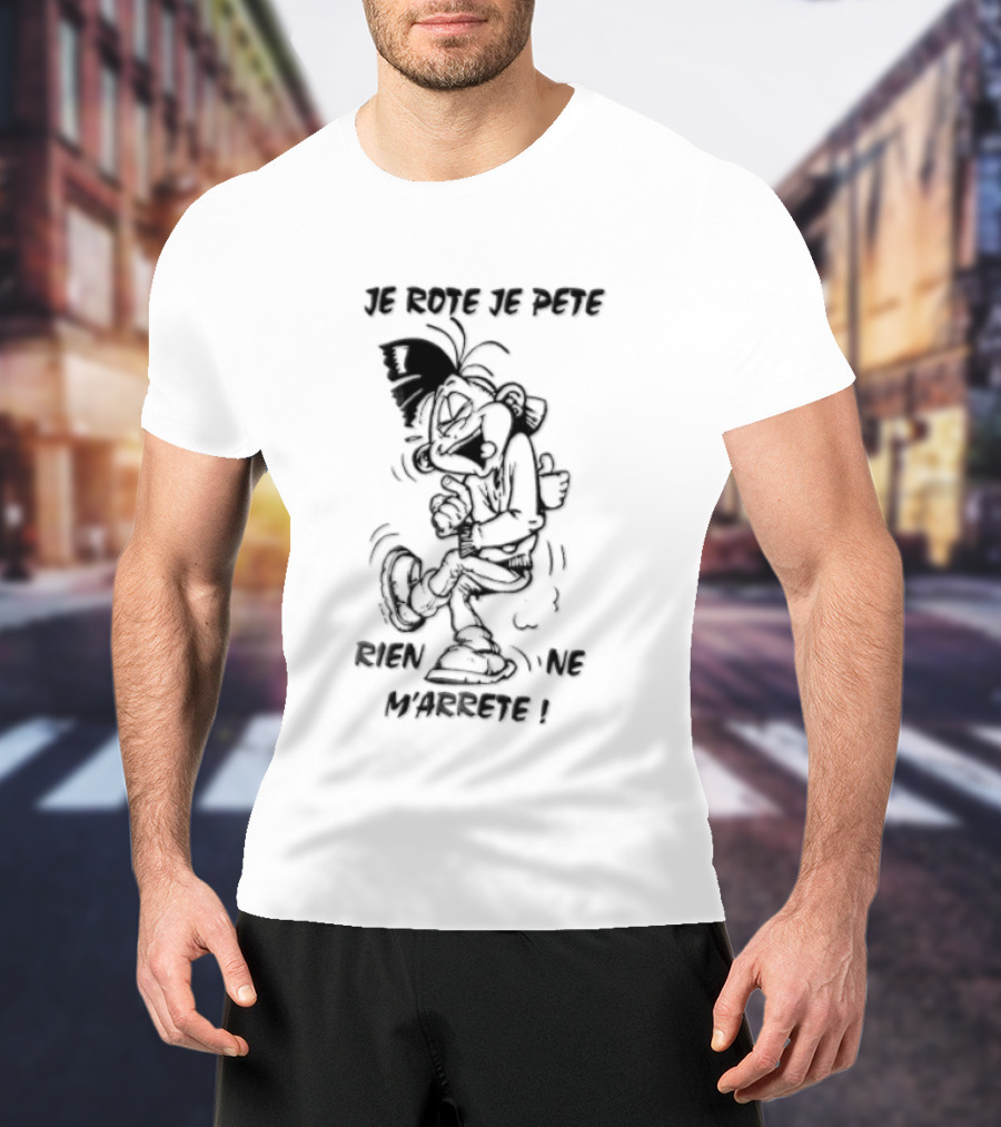 Je Rote Je Pete Rien Ne M'arrête Cartoon Caricature Dancing T-Shirt