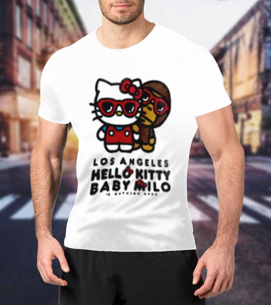 Los Angeles Hello Kitty Baby Milo A Bathing Ape Collaboration T-Shirt