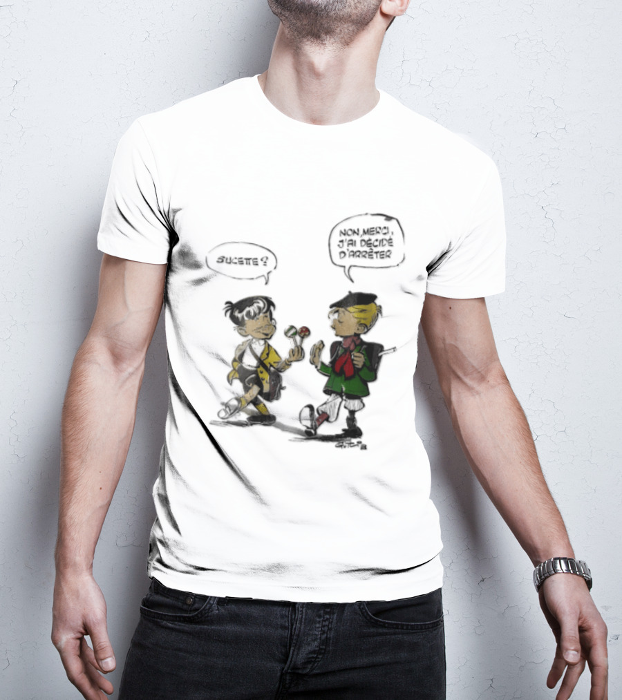 Sucette Non Merci Jai Decide Darreter Gotlib Cartoon French Schoolboys T-Shirt