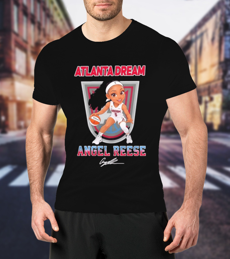 Atlanta Dream Angel Reese No 5 Chibi Basketball T-Shirt