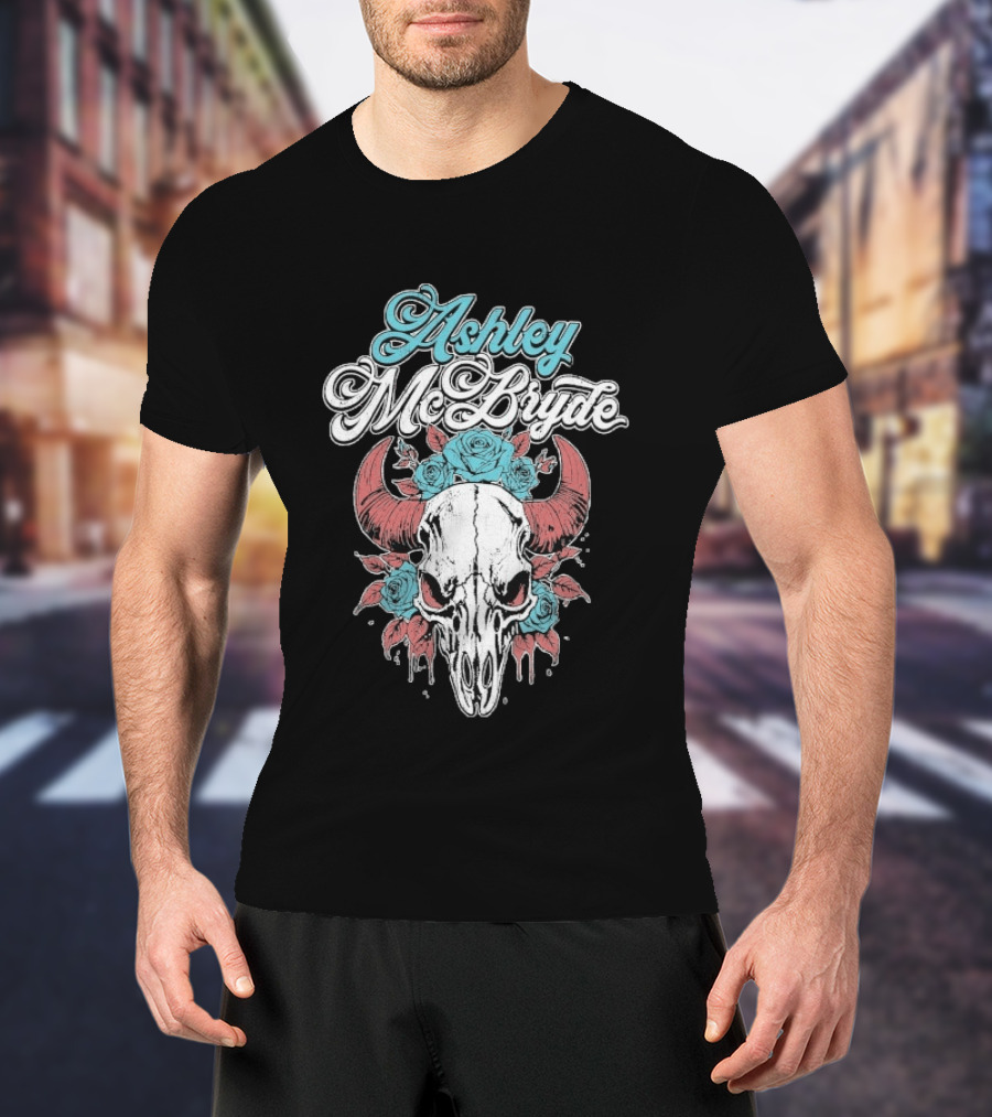 Ashley McBryde Skull Roses Floral T-Shirt