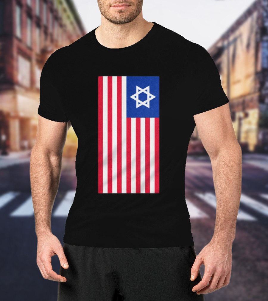 Hyde Force Store Very Serious Marine Casualty USA Israel Flag T-Shirt