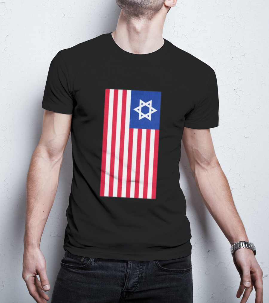 Hyde Force Store Very Serious Marine Casualty USA Israel Flag T-Shirt