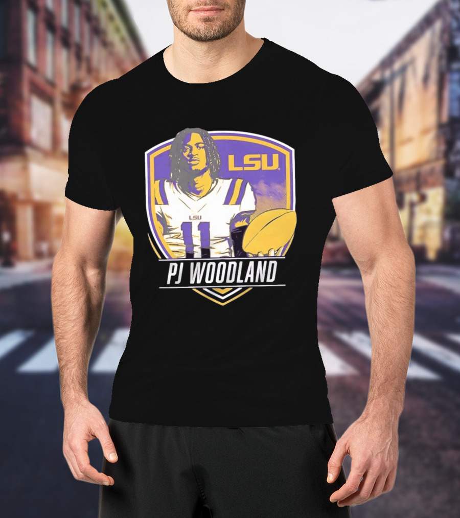 LSU Tigers Football PJ Woodland No 11 T-Shirt