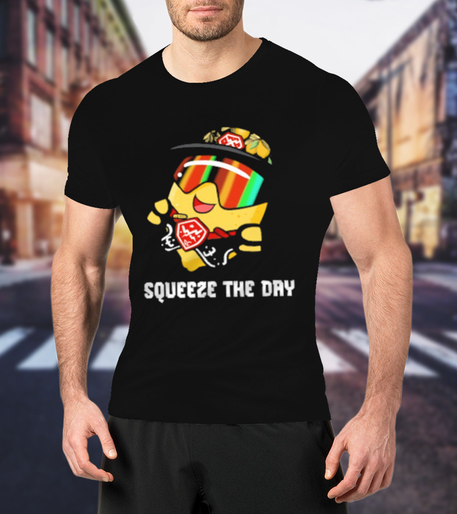 Lemon Guy Squeeze The Day Sunglasses Cool Vibe T-Shirt