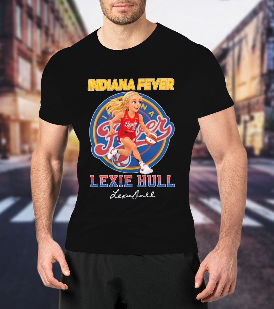 Indiana Fever No 10 Lexie Hull Chibi Basketball T-Shirt
