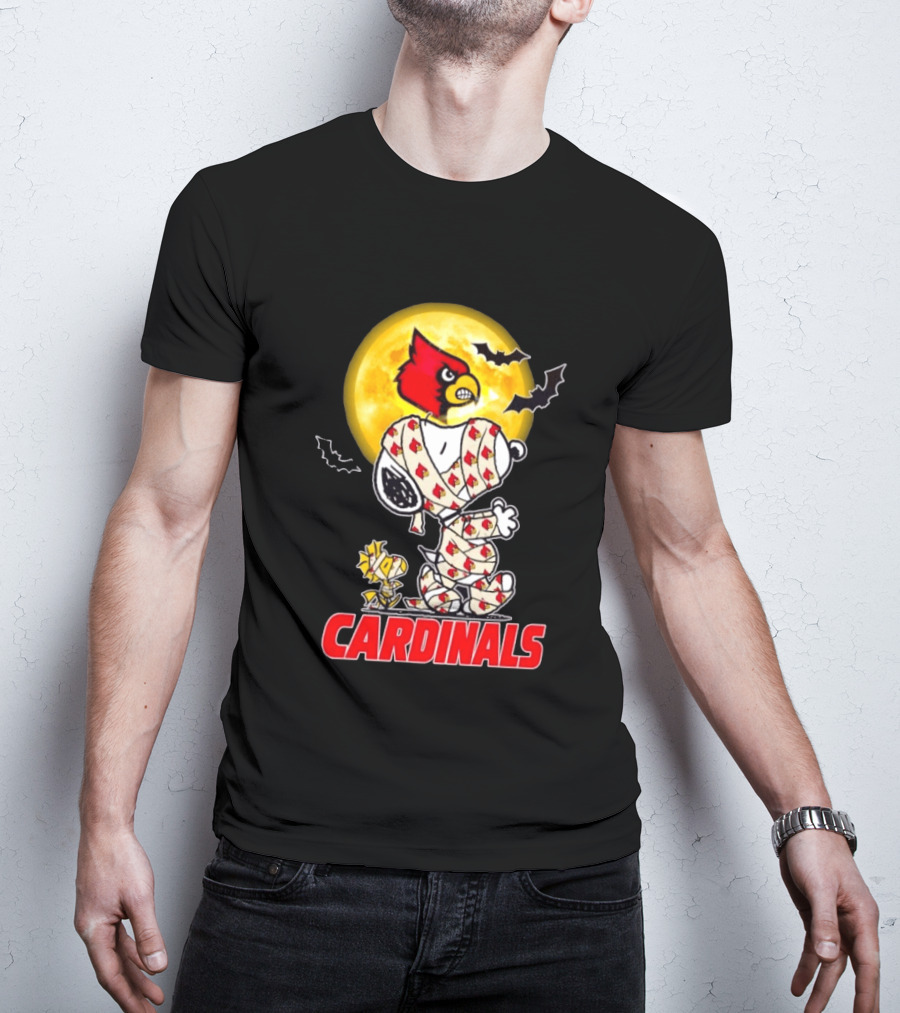 Louisville Cardinals Snoopy Woodstock Mummy Halloween T-Shirt