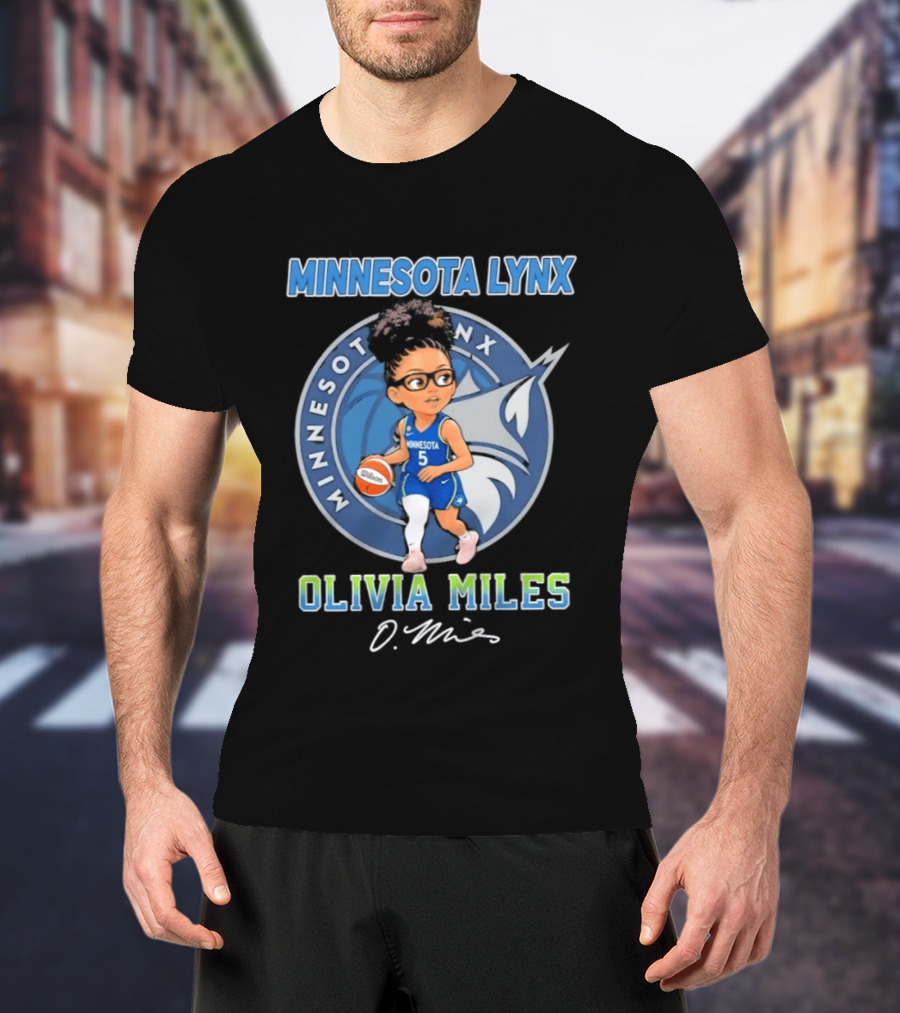 Minnesota Lynx Olivia Miles 5 Chibi Basketball T-Shirt