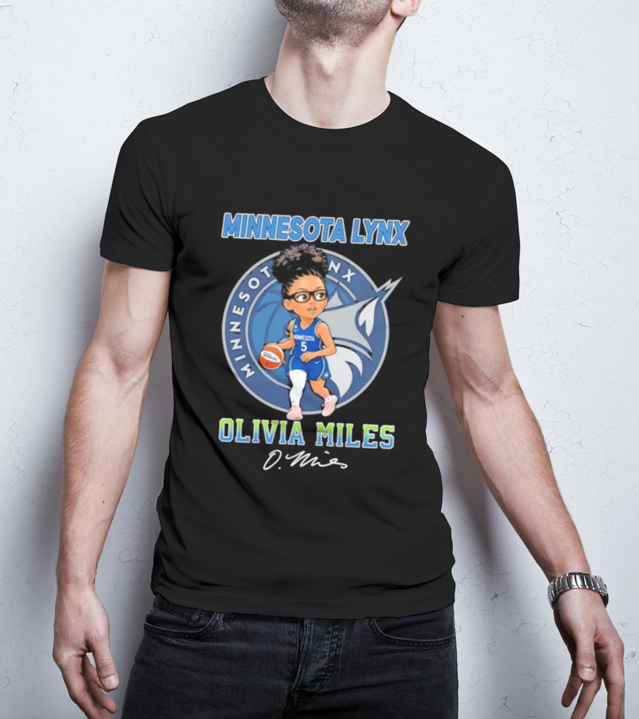 Minnesota Lynx Olivia Miles 5 Chibi Basketball T-Shirt