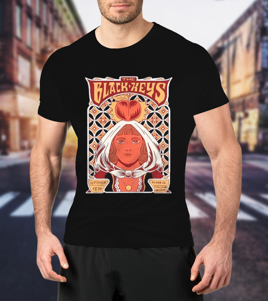 The Black Keys Peaches N Kream World Tour 2026 Madrid Movistar Arena September 13th T-Shirt