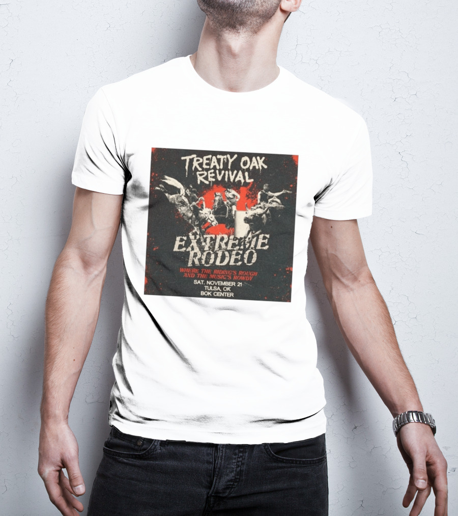 Treaty Oak Revival Extreme Rodeo Tulsa OK November 21 Bok Center Event T-Shirt
