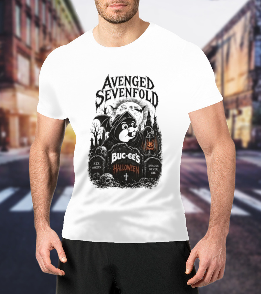 Avenged Sevenfold Buc Ee's Halloween Pumpkin Collaboration T-Shirt