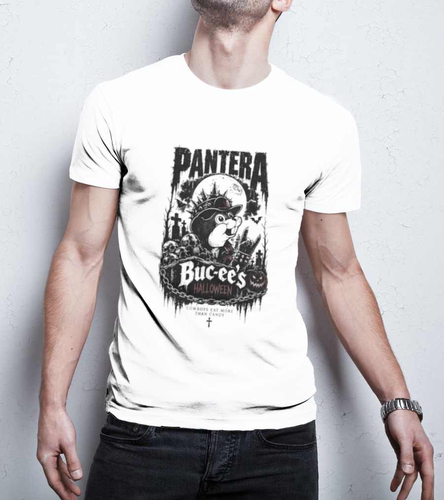 Pantera Buc Ee's Halloween Cowboys Eat More Than Candy T-Shirt