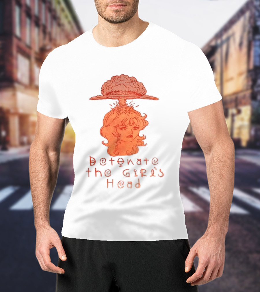 Hydeforce Store Detonate The Girl's Head Oat Dye T-Shirt