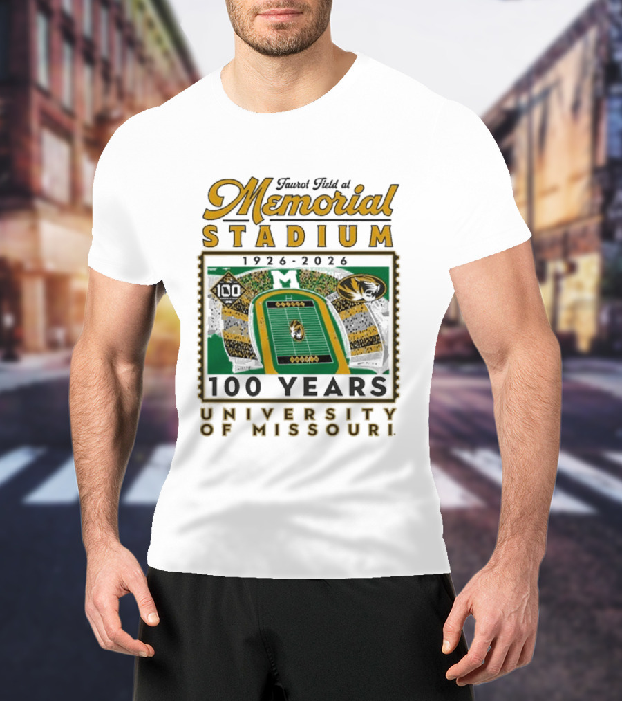Faurot Field Memorial Stadium 1926 2026 Centennial University Of Missouri 100 Years T-Shirt