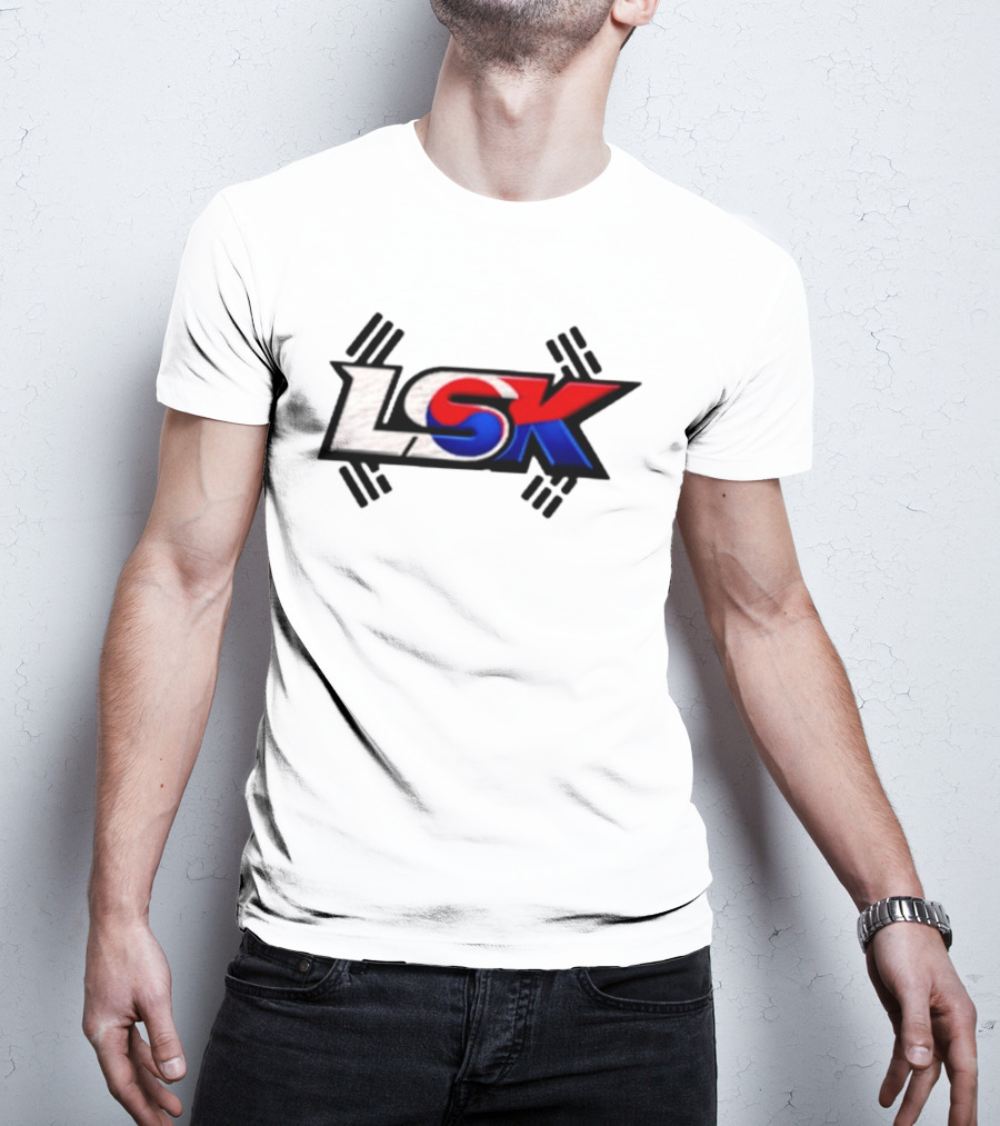 LSK Korean Flag Trey Jordan Weightlifting T-Shirt