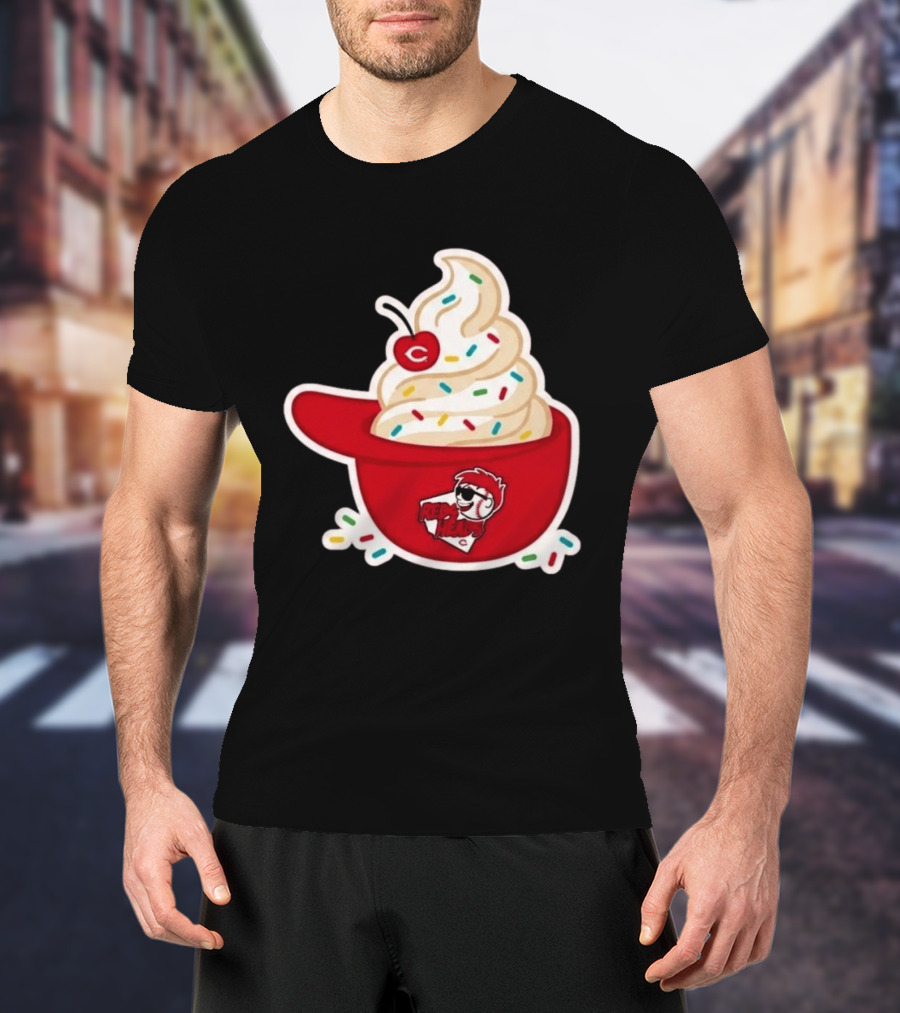 2026 Reds Heads Extra Innings Ice Cream Baseball Cap T-Shirt