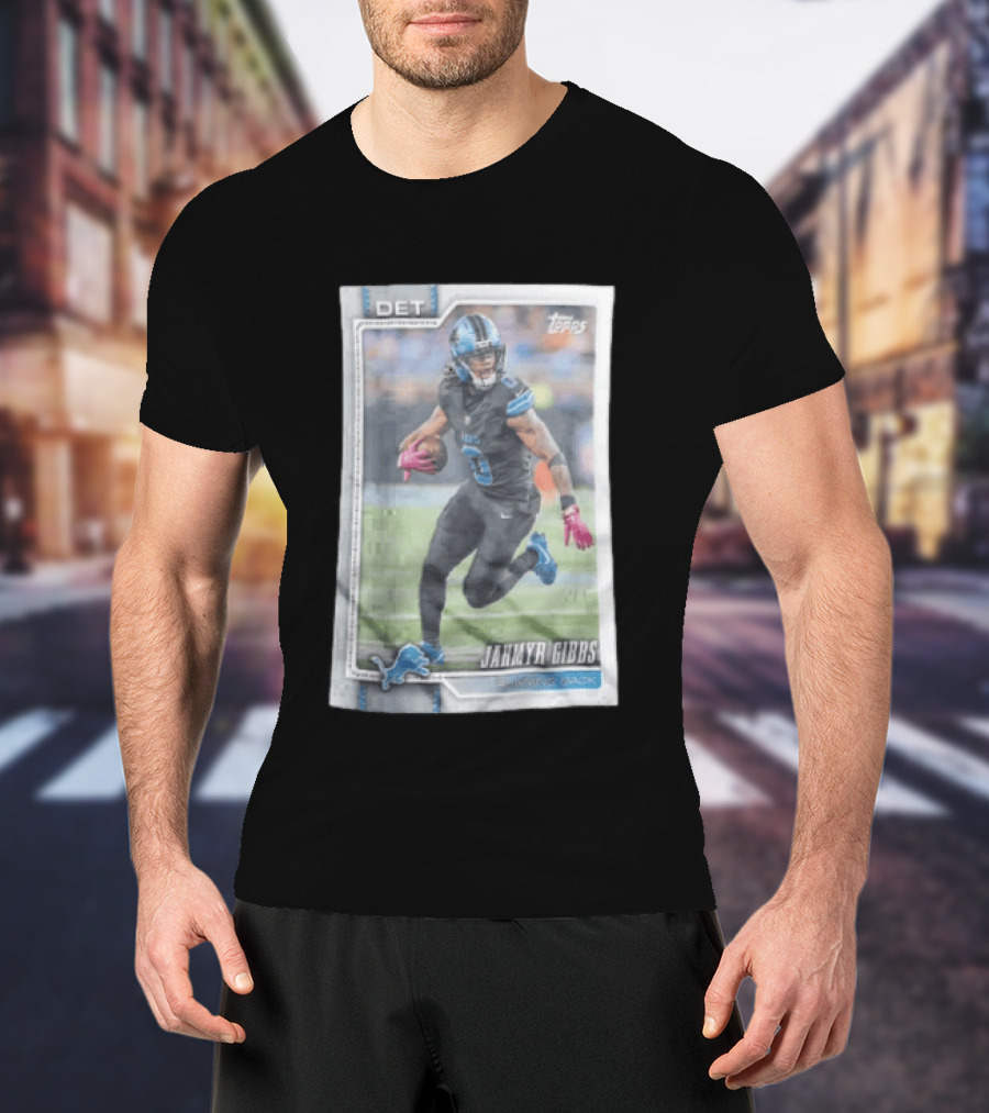 DET 2026 Topps Jahmyr Gibbs Detroit Lions Running Back T-Shirt