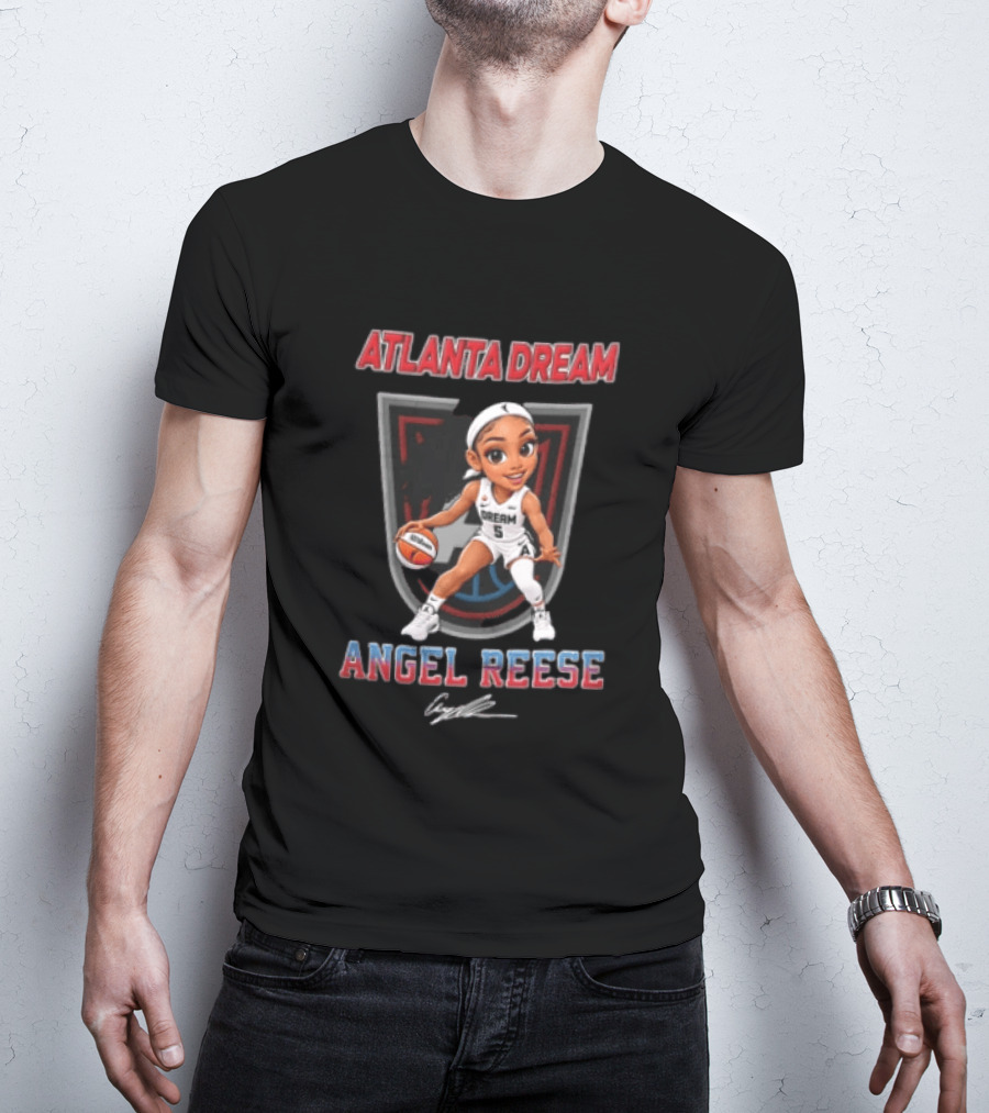 Atlanta Dream Angel Reese Cartoon Caricature Basketball Player T-Shirt