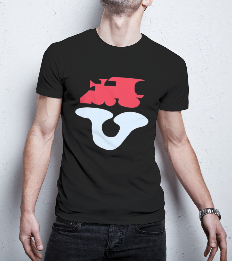 Dover Street Market Store Shop Cdg Red Train Blue Shape T-Shirt