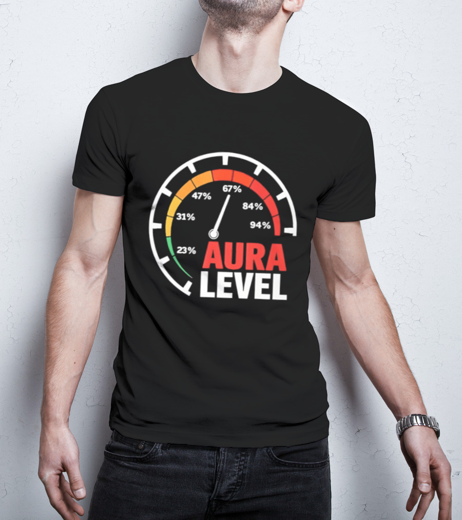 Aura Level Percentage Gauge 23% 31% 67% 84% 94% T-Shirt